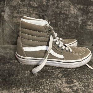 Olive green high top vans size 7